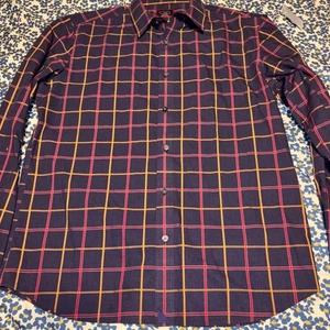 UNTUCKit Mens LargePlaid Button Down Shirt Long Sleeve Casual Business - Picture 1 of 5