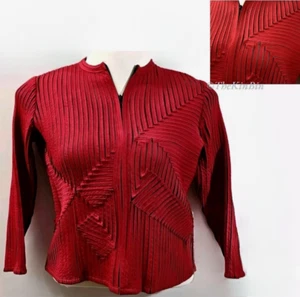 Laura Ashley Red Woven Stripe Petite Jacket Blazer Coat Tailored Fit Size PS - Picture 1 of 22