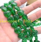 Wholesale 14x14mm Green Emerald Heart Gemstone Beads Loose Beads 15'' Strand