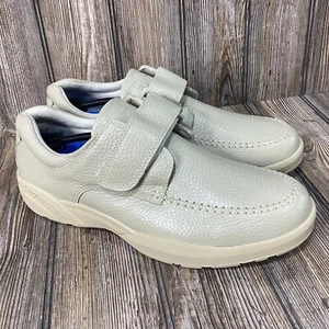 Dr Comfort Mens Scott Loafers Shoes Beige Leather Diabetic Footwear Size 14 M - Picture 1 of 12