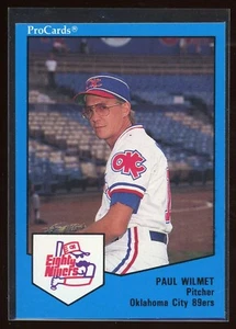1989 ProCards Oklahoma City 89ers PAUL WILMET RC RANGERS GREEN BAY WI - Picture 1 of 1