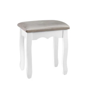 Artiss Dressing Table Stool Makeup Chair Bedroom Living Room Vanity Velvet Grey - Picture 1 of 7