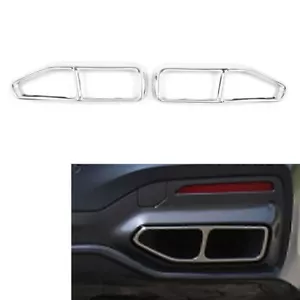Auto Endschalldämpfer Auspuffrohr Abtrieb Abdeckung Blende für BMW 7er 2319-23 Silber - Bild 1 von 5
