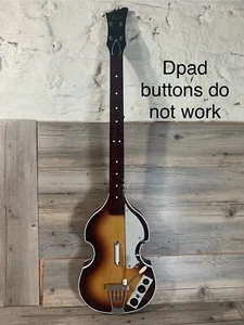 Xbox 360 The Beatles Rock Band Hofner Bass Guitar W/ Game - WORKS, PLEASE READ - Picture 1 of 8
