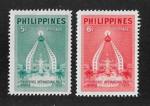 Philippines 1953 Philippines International Fair - set of 2 x stamps - MLH Cover