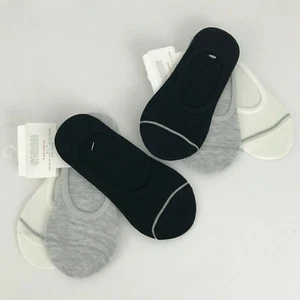 Gymboree No Show Socks Girls Size M (7-8) 3 Pack 2 Packs Black Gray White  - Picture 1 of 3