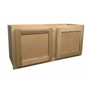 Kitchen Wall Cabinet | Unfinished Poplar | Shaker Style | 33x15x12 in. - Picture 1 of 2