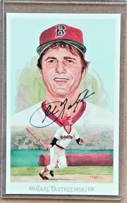 Carl Yastrzemski Autographed 1989 Perez Steele Postcard #44 4839/10K  HOF Auto - Image 1 of 2
