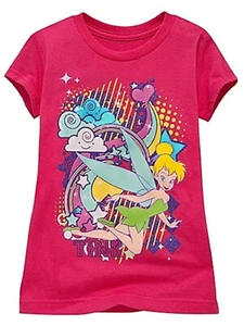 Disney Little Girls' Rainbow Tinker Bell Tee Organic Cotton - NWT - Picture 1 of 1