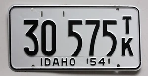 1954 Idaho Truck License 30 575 TK Rare Interstate Commerce Plate Never used - Picture 1 of 3