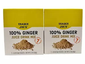 2-Pack Trader Joe's 100% Natural Ginger Drink Mix 7 - 0.5oz (15g) Packets - Picture 1 of 2