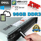 Dell PowerEdge R720 Xeon E5-2690 2.90GHz 96GB DDR3 H710 Mini 4x 2.5&quot; CADDIES/SSD