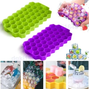 Ice Cube Tray 37 Hole Food Grade Silicone Ice Maker Molds For Drinks Reusable - Picture 1 of 11