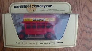 MATCHBOX MODELS OF YESTERYEAR Y-23 1922 AEC  S Type OMNIBUS SCHWEPPES - Picture 1 of 7