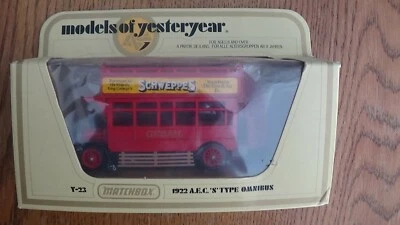 MATCHBOX MODELS OF YESTERYEAR Y-23 1922 AEC  S Type OMNIBUS SCHWEPPES - Image 1 of 4