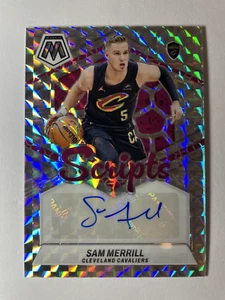 2023-24 Panini Mosaic NBA Silver Mosaic Scripts AUTO Sam Merrill Cavaliers - Picture 1 of 2