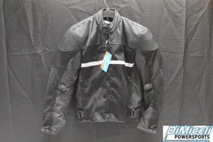 NEW SMALL BLACK POLYESTER REFLECTIVE ARMOR MOTORCYCLE JACKET*JACKET RUN SMALL - Bild 1 von 8