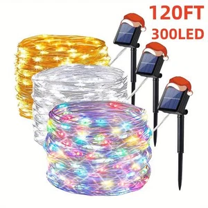 1 Set of Solar Light String Outdoor Waterproof 300 Led, Copper Wire, Fairy Tale - Picture 1 of 24