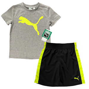 Puma Toddler Boys Kids T-Shirt & Shorts Set Size 4, 5 Multicolor Sporty & Comfy