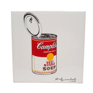 Andy Warhol Campbell Zuppa di manzo Noodle Sottobicchiere per piastrelle 5 3/4 pollici x 5 3/4 pollici - Foto 1 di 3
