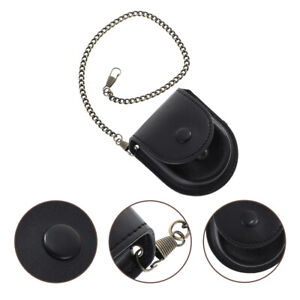 Pu Watch Pouch Retro Pocket Watch Case Waistcoat Chain Sundial Compass Protector