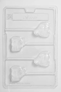 Monkey Lolly Chocolate/Soap Mould - 4 Cavity - Pack of 10 - Picture 1 of 1