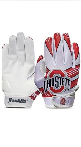 Franklin Sports Ohio State Buckeyes Youth College Football Receiver Gloves Cover