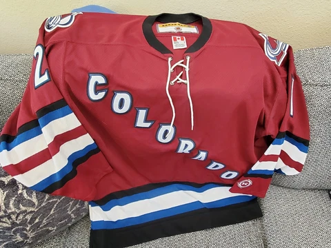 NHL Authentic Peter Forsberg Colorado Avalanche Jersey #21 KOHO Large Worn Once Cover