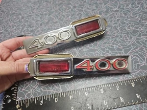 Pair 1969 Buick Lesabre 400 Quarter Panel Marker Light Bezel Emblems And Lenses - Picture 1 of 13