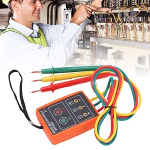 Tester SM852B 3 Phasen 60~600V Drehrichtungsanzeiger Drehstrom Phasenprüfer - Bild 1 von 17