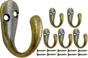 Einzelne Kleiderhaken 6 Stück Schwerlast Metall Wandhaken mit Schrauben für - Bild 1 von 7