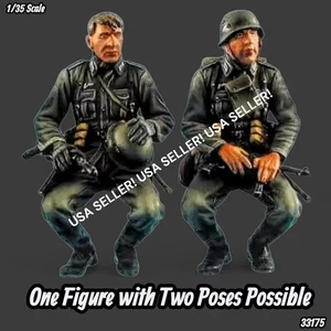 1/35 Resin Multi-Pose Figure German WWII Soldier Sitting Variant Model Kit 33175 - Picture 1 of 6