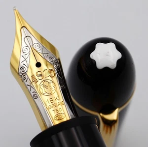 [Excellent+ ] Montblanc Meisterstuck 149 18K 750 Black & Goid Fountain Pen F Nib - Picture 1 of 24