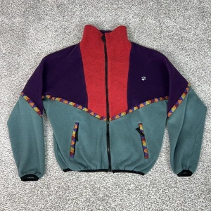 Vintage Jack Wolfskin Jacket Mens Medium Fleece Zip Made USA 90s Polarsystem - Picture 1 of 10