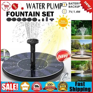 Solar Springbrunnen Fontäne Solarpumpe Garten-Brunnen Teichpumpe Wasserspiel NEU - Bild 1 von 14