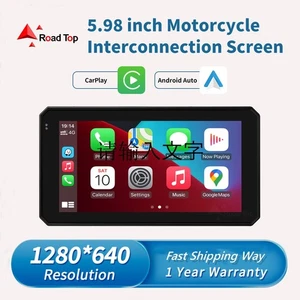 Pantalla Táctil Portátil 5" IPS Moto Inalámbrica CarPlay Android Auto Impermeable - Imagen 1 de 8