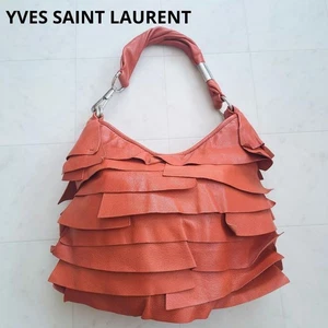 Yves Saint Laurent Saint-Tropez Shoulder Bag Leather Orange Authentic F07141230 - Picture 1 of 14