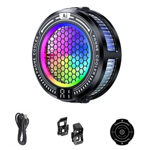 Lekka magnetyczna chłodnica telefonu z regulowaną prędkością i funkcjami RGB - Zdjęcie 1 z 17