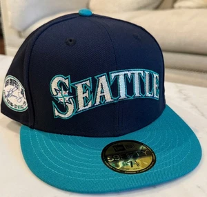 NWT New Era 59fifty Seattle Mariners Script Two Tone Ken Griffey Jr Patch 7 1/8 - Picture 1 of 2