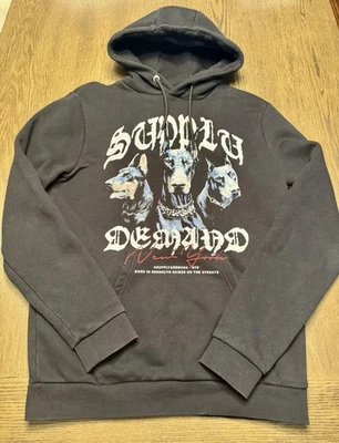 Moletom com capuz masculino gráfico Supply & Demand Brooker tamanho pequeno preto - Imagem 1 de 3