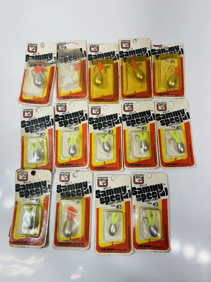 14 RELOJ JENSEN Wills Sammy Special Drift Lure 3 y #5 Nuevo de Lote Antiguo Foto 1 de 1