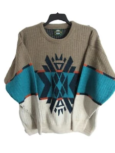Jantzen Vintage Southwest Design Knit Pullover Sweater Size XL Made in the USA - Picture 1 of 6