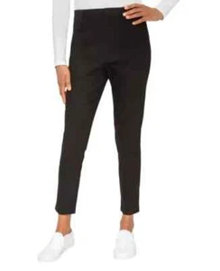 NWT Mario Serrani Women's Italy Textured Pull On Pant Black 1 - Picture 1 of 3