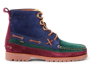 Polo Ralph Lauren Ranger Mid Wildleder Cord Stiefel Colorblock Leder Herren 10,5 - Bild 1 von 8