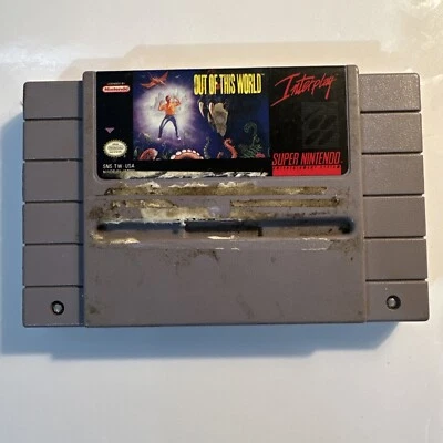 Out of This World (Super Nintendo Entertainment System, SNES, 1992) Cart Only - Image 1 of 3