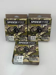 LOT DE 3 lignes de pêche tresse furtive fil d'araignée 20 lb \ 30 lb \ 50 lb 125 y - Photo 1 sur 5