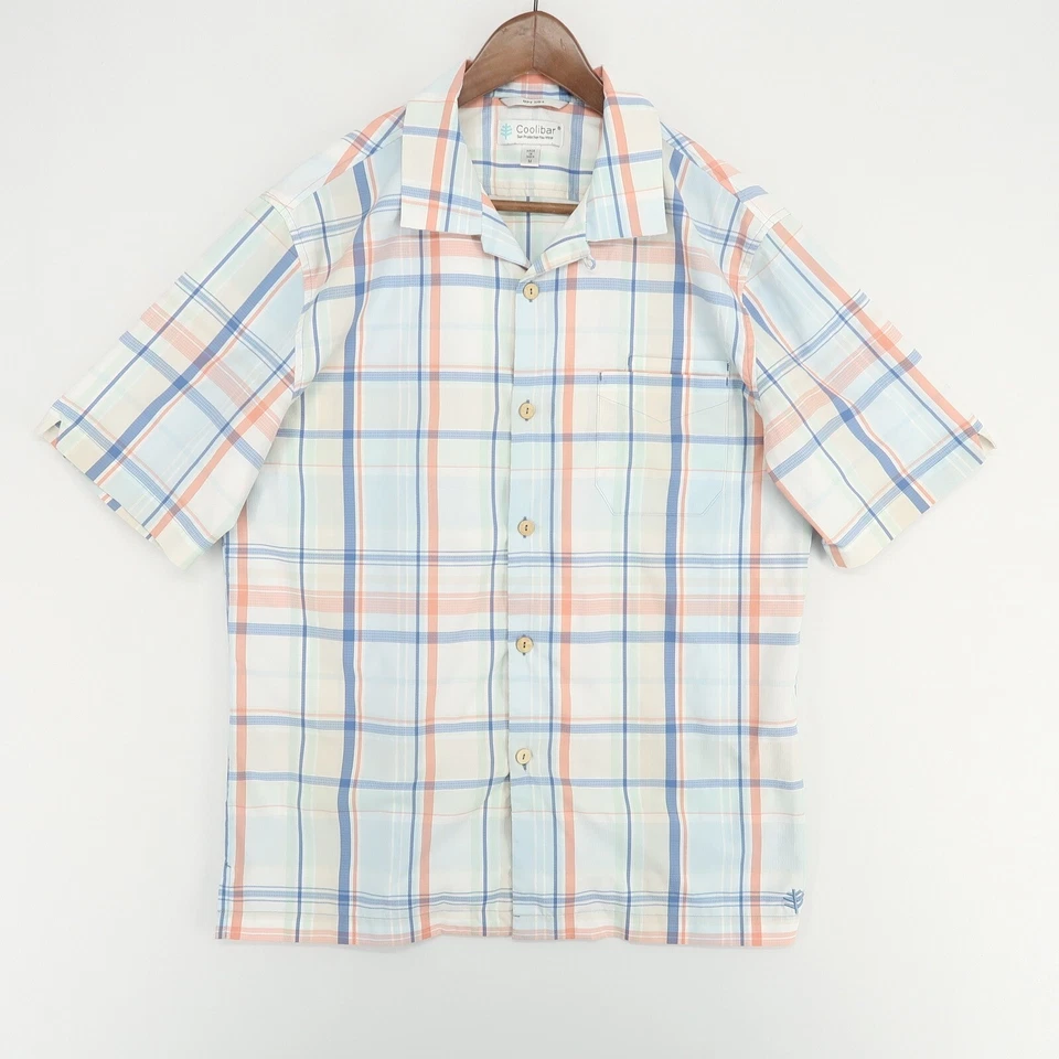 Camisa Coolibar Safari Campamento UPF 50+ Manga Corta Cuello Lazo a Cuadros Talla M Foto 1 de 4