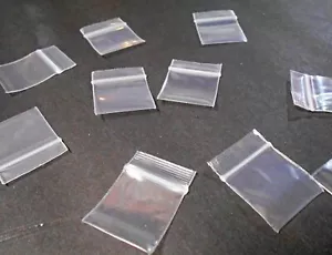 1" W x1.1/4" H Clear Reclosable Zip lock Plastic Bags Poly Jewelry Zipper Baggie - Picture 1 of 8