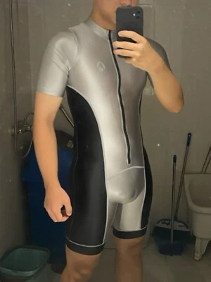 AMORESY Mens Triathlon Swimming Running Road Bike Racing Cycling Sports Jumpsuit - Image 1 of 4