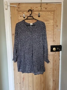 H&M x Morris & Co blue Shirt Dress - Picture 1 of 4